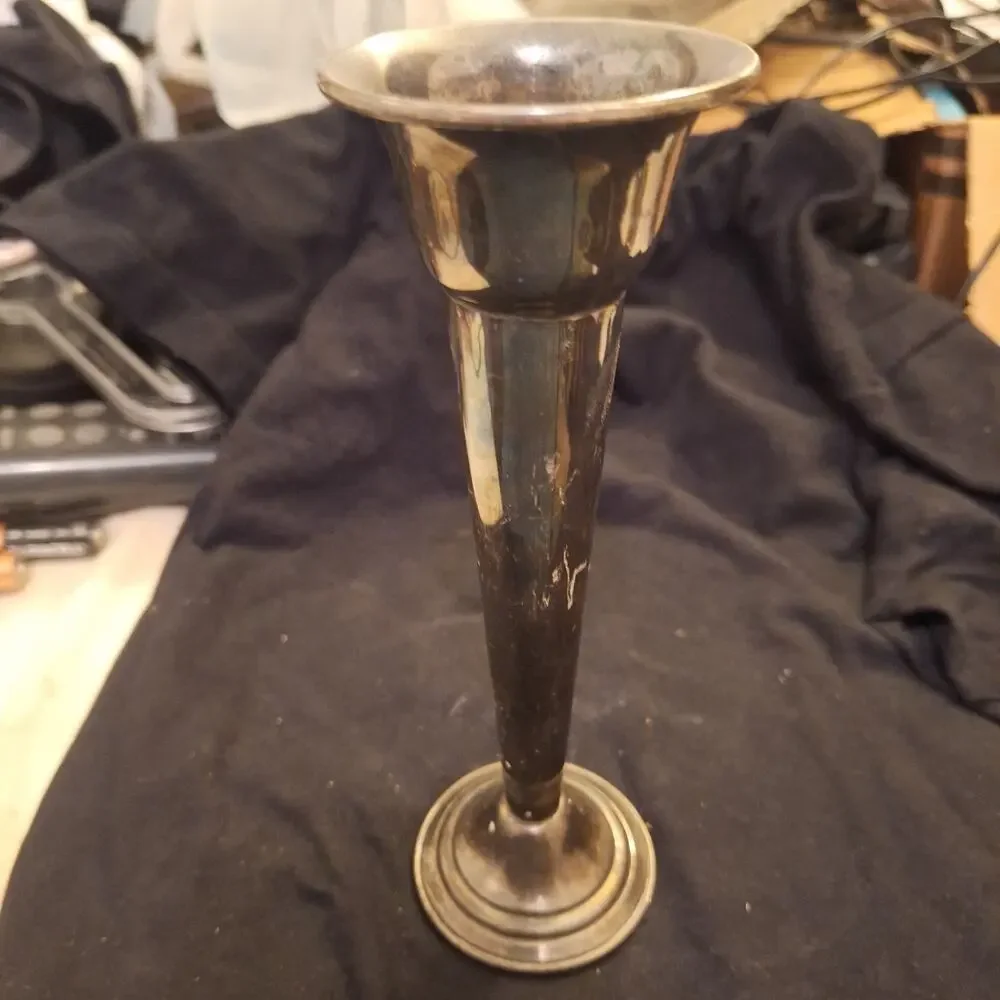 silver plated candle stick Gorham YC 3051 7.5 In Tall
